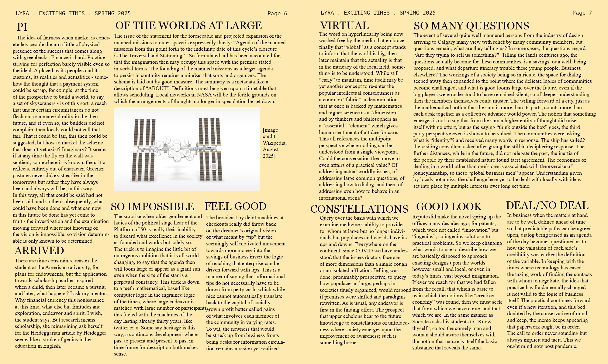 The
        Exciting Times - Summer 2025 - page 6 and 7